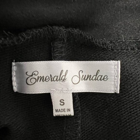 Emerald Sundae Womens Jumpsuit Black Stretch V Neck Sleeveless Straight Leg S - Picture 11 of 11